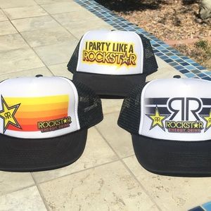 3 Rockstar Energy Mesh Hats